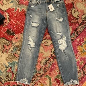 Judy Blue bleachsplatter distressed boyfriend jean